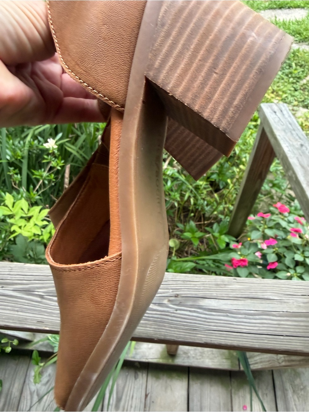 Sole Society Brown Open-Toe D’Orsay Block Heel Sandals - Picture 4 of 8